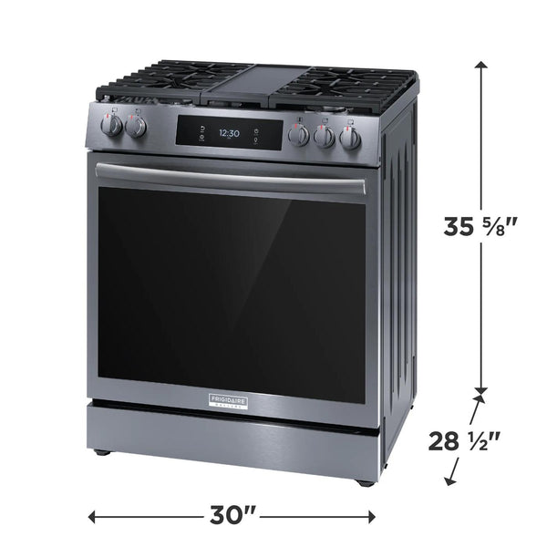 30" Front Control Gas Range with Total Convection