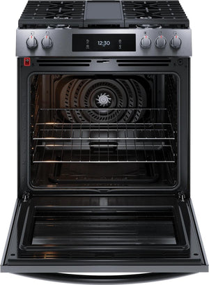 30" Front Control Gas Range with Total Convection