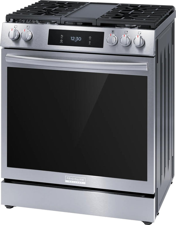 30" Front Control Gas Range with Total Convection