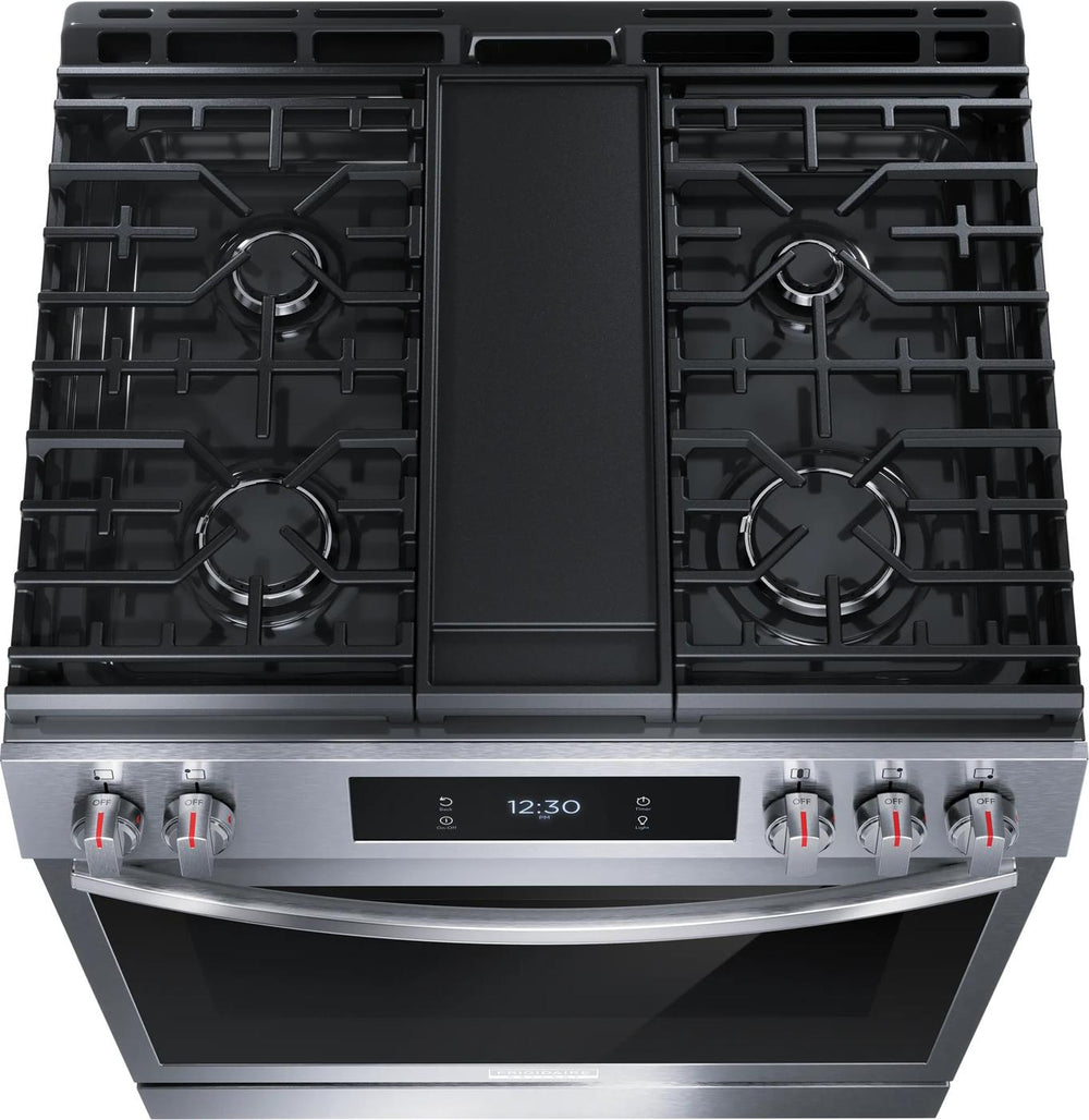 30" Front Control Gas Range with Total Convection