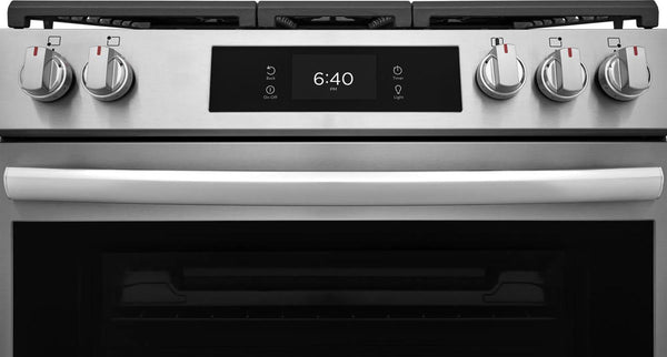 30" Front Control Gas Range with Stone-Baked Pizza