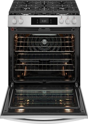 30" Front Control Gas Range with Stone-Baked Pizza