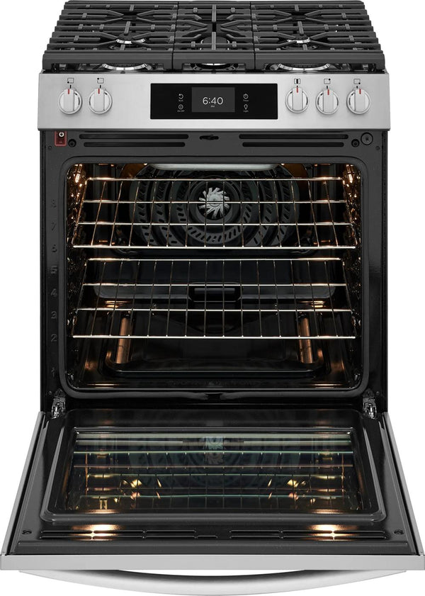 30" Front Control Gas Range with Stone-Baked Pizza