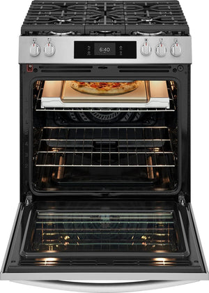 30" Front Control Gas Range with Stone-Baked Pizza