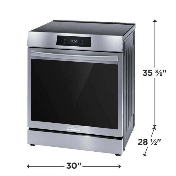 30" Front Control Induction Range with Total Convection