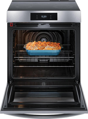30" Front Control Induction Range with Total Convection