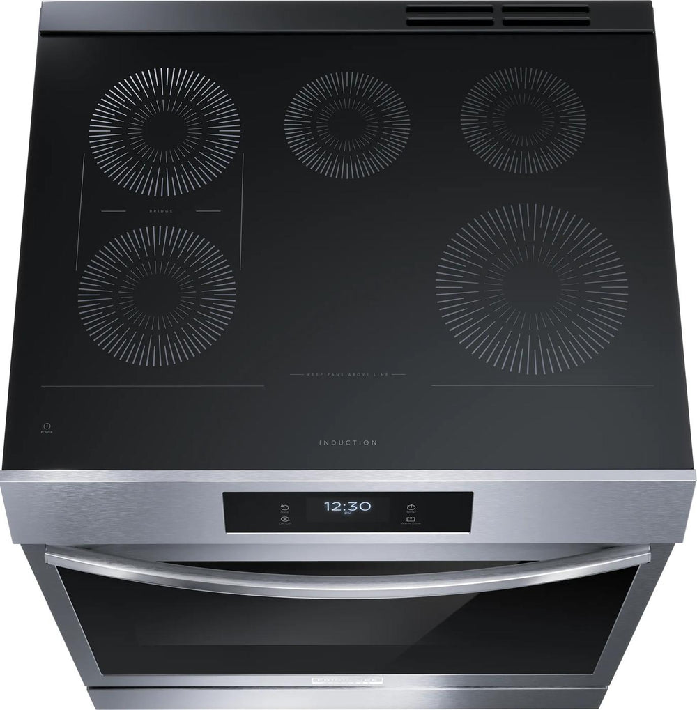 30" Front Control Induction Range with Total Convection