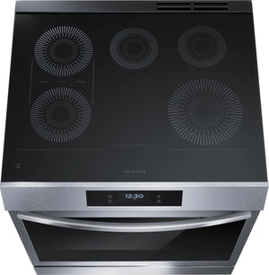 30" Front Control Induction Range with Total Convection