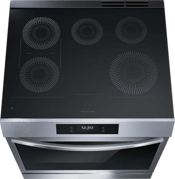 30" Front Control Induction Range with Total Convection