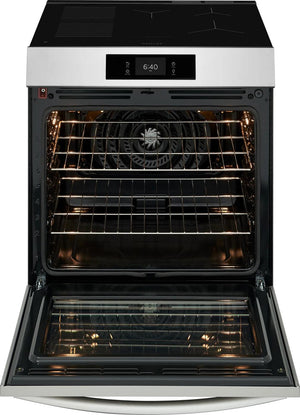 30" Front Control Induction Range with Stone-Baked Pizza