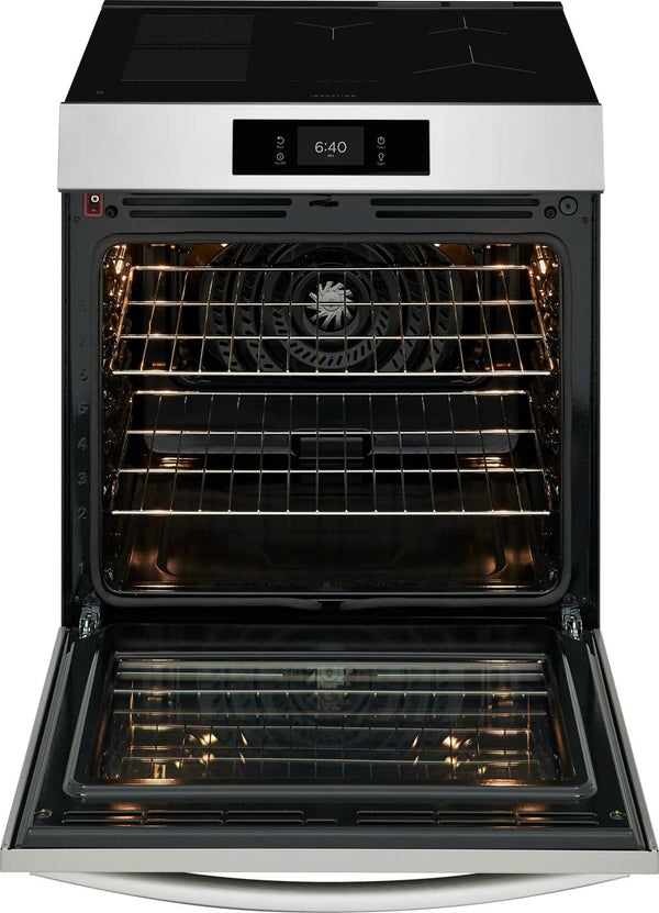 30" Front Control Induction Range with Stone-Baked Pizza