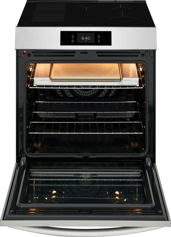 30" Front Control Induction Range with Stone-Baked Pizza
