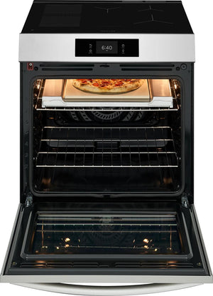 30" Front Control Induction Range with Stone-Baked Pizza