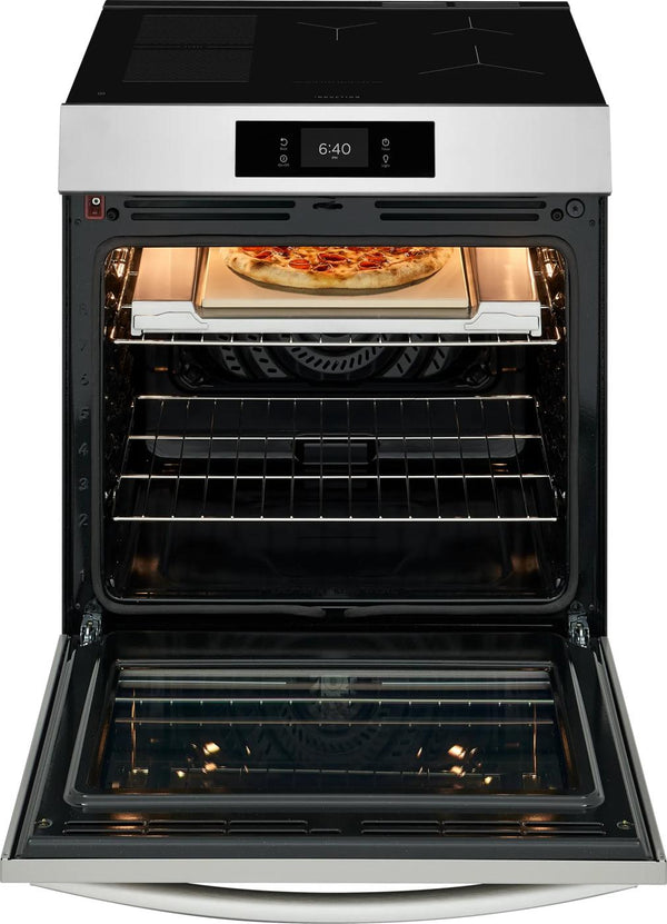 30" Front Control Induction Range with Stone-Baked Pizza