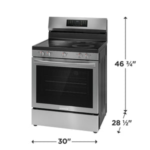 30" Rear Control Electric Range with Total Convection