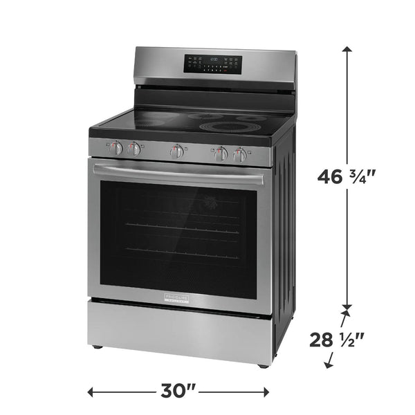 30" Rear Control Electric Range with Total Convection
