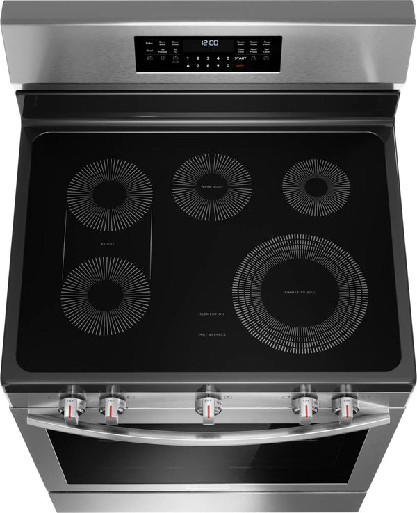 30" Rear Control Electric Range with Total Convection