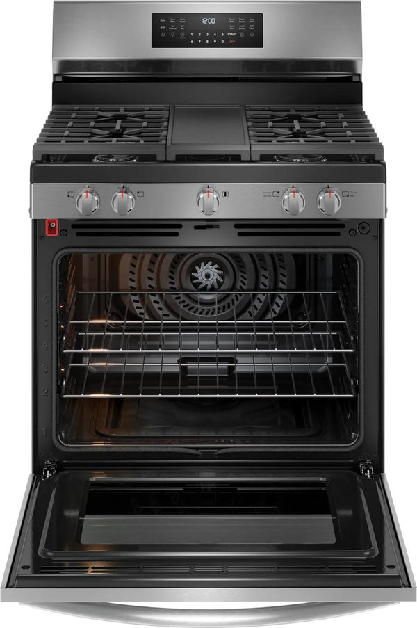 30" Rear Control Gas Range with Total Convection
