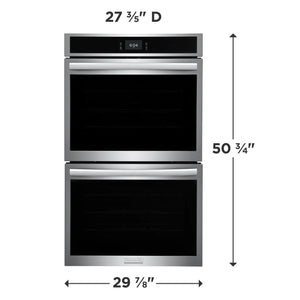 30" Double Electric Wall Oven with Stone-Baked Pizza