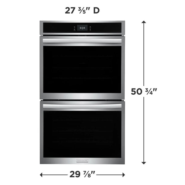 30" Double Electric Wall Oven with Stone-Baked Pizza