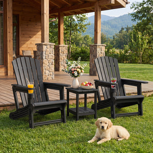 Built to last with weather-resistant HDPE material<br>Features realistic wood-like surface that is anti-fading<br>Smooth surface that is simple to clean<br>Needs minimal maintenance compared to wood chairs required maintenance<br>Fits to the body curve wi