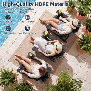 Built to last with weather-resistant HDPE material<br>Features realistic wood-like surface that is anti-fading<br>Smooth surface that is simple to clean<br>Needs minimal maintenance compared to wood chairs required maintenance<br>Fits to the body curve wi
