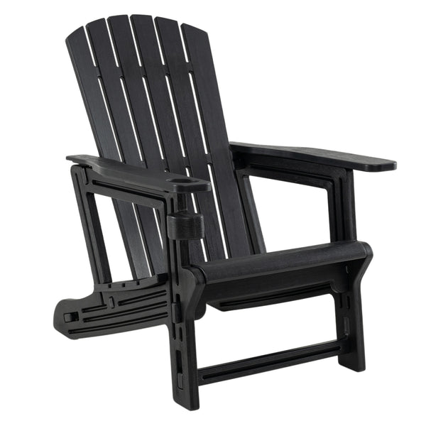 Premium HDPE material provides excellent weather resistance for long-term use<br>Realistic wood grain texture for a natural outdoor appearance<br>The reliable structure supports up to 330 lbs weight capacity<br>103Â° inclined backrest for enhanced support