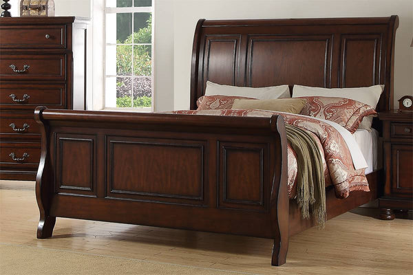QUEEN BED/ANTIQUE CHERRY FINISH