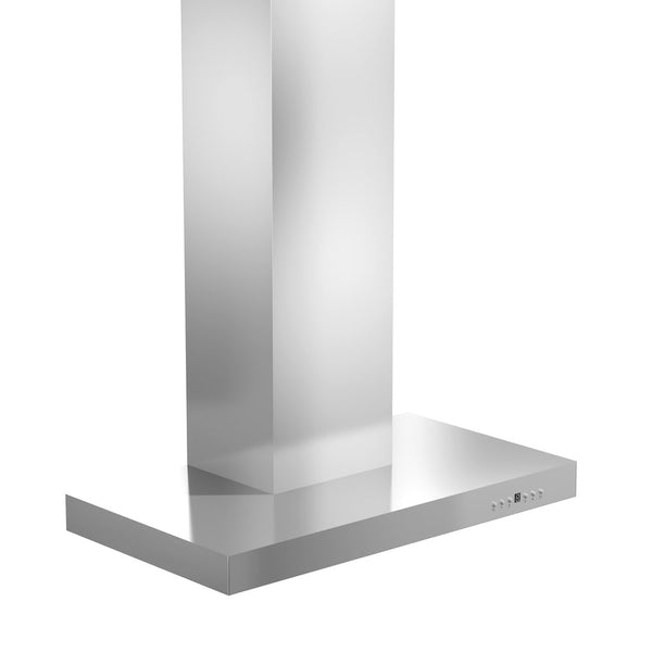 ZLINE 36" Convertible Vent Wall Mount Range Hood in Stainless Steel with Crown Molding (KECRN-36)