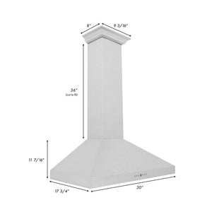 ZLINE 30" Convertible Vent Wall Mount Range Hood in Fingerprint Resistant Stainless Steel (8KL3S-30)