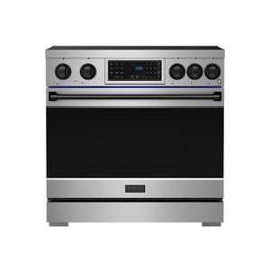 36 Inch Professional Induction Range with Tilt Panel Touch Control in Stainless Steel and Black | Gordon Ramsay Series