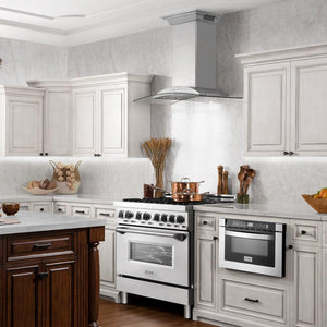 30" ZLINE CrownSound™Ducted Vent Wall Mount Range Hood in Stainless Steel with Built-in Bluetooth Speakers (KNCRN-BT-30)