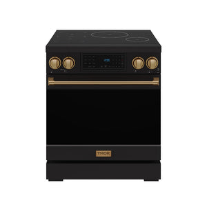 30 Inch Professional Induction Range with Tilt Panel Touch Control in Black and Bronze | Gordon Ramsay Series