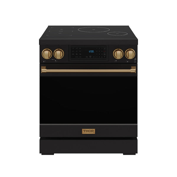 30 Inch Professional Induction Range with Tilt Panel Touch Control in Black and Bronze | Gordon Ramsay Series