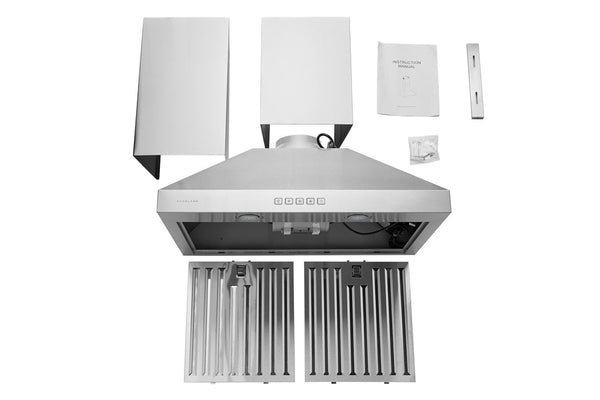 HauslaneÂ | Chef 30-in Convertible Stainless Steel Wall-Mounted Range Hood