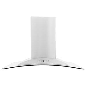 ZLINE 36" Convertible Vent Island Mount Range Hood in Stainless Steel & Glass (GL9i-36)