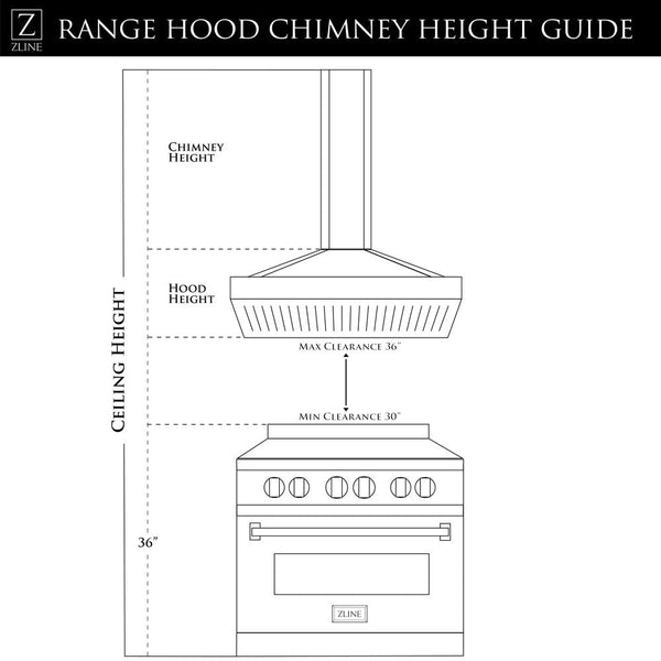 ZLINE 30" Convertible Vent Wall Mount Range Hood in Stainless Steel (KN6-30)