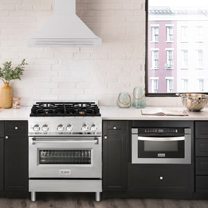 ZLINE  30" Stainless Steel Range Hood with Stainless Steel Handle
