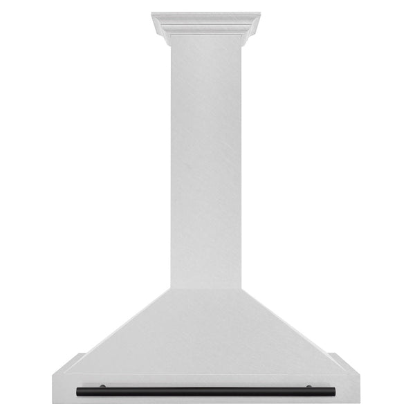 ZLINE 36" Autograph Edition Fingerprint Resistant Stainless Steel Range Hood with Matte Black Handle