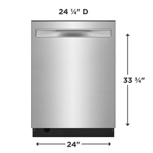 24" Stainless Steel Tub Built-In Dishwasher