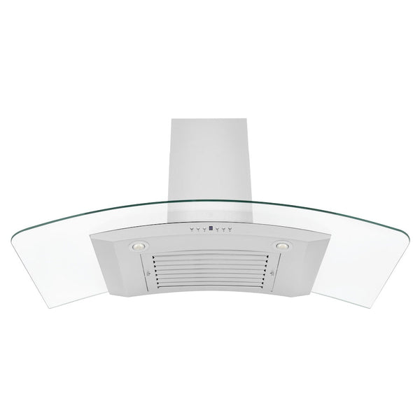 ZLINE 48" Convertible Vent Convertible Vent Wall Mount Range Hood in Stainless Steel & Glass (KN4-48)