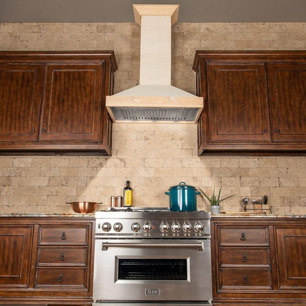 ZLINE 30" Ducted Unfinished Wooden Wall Mount Range Hood