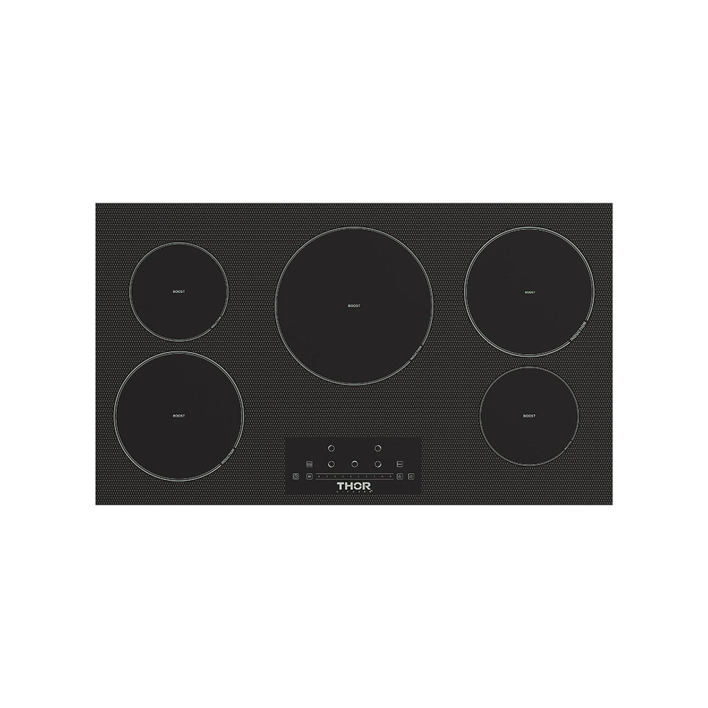 36 Inch 5-Element Induction Cooktop in Black with Touch Controls