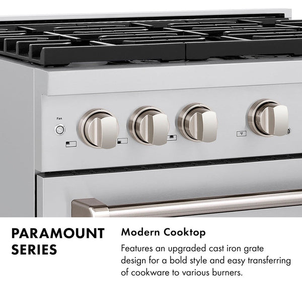 30 in. 4.2 cu. ft. 4 Burner Gas Range with Convection Gas Oven in Stainless Steel