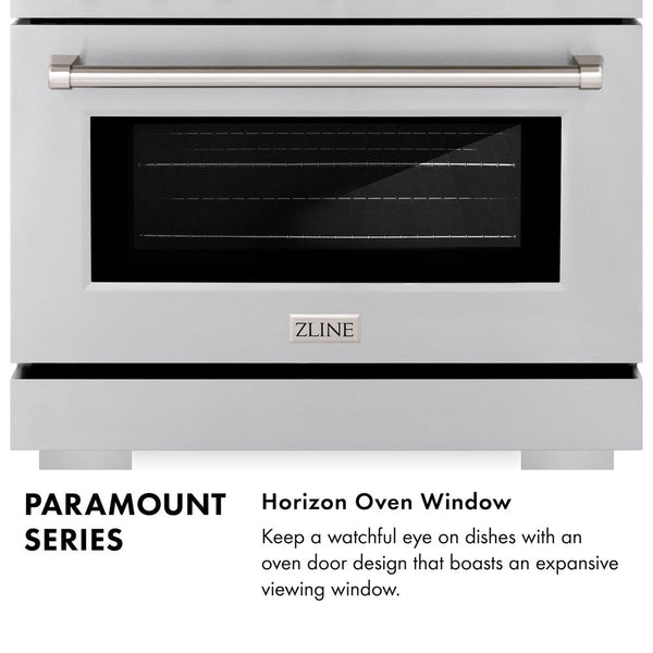 30 in. 4.2 cu. ft. 4 Burner Gas Range with Convection Gas Oven in Stainless Steel