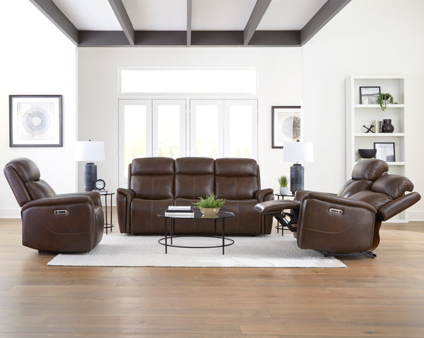 Cascade - Auburn Power Reclining Sofa Loveseat and Recliner