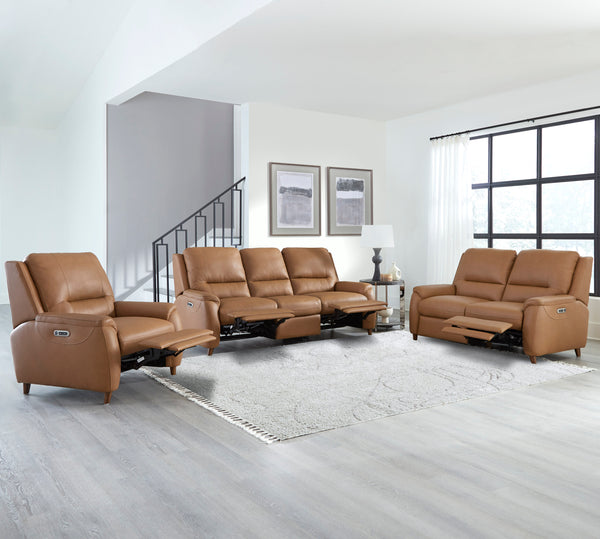 Austin - Caramel Cream Power Reclining Loveseat P2