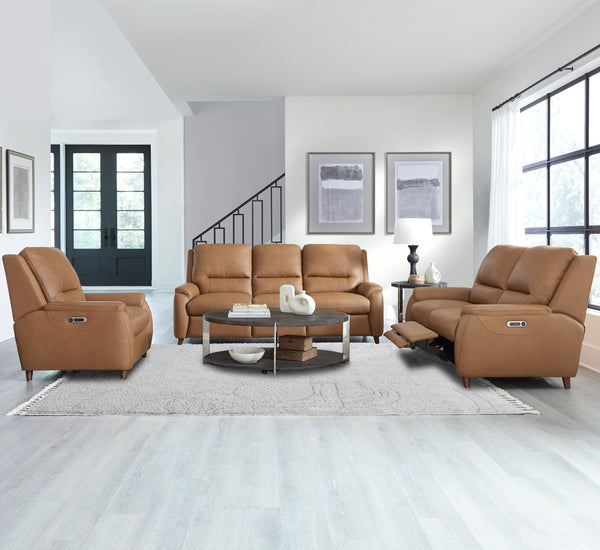 Austin - Caramel Cream Power Sofa P2