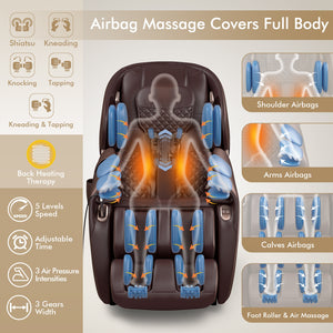 Full Body Massage Chair with SL Track and Yoga Stretching w/Zero Gravity