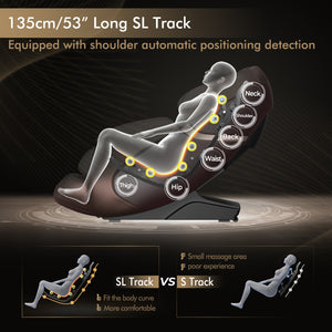 Full Body Massage Chair with SL Track and Yoga Stretching w/Zero Gravity